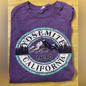 Women's Purple Yosemite Graphic Long Sleeve Tee